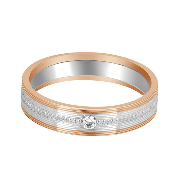 Textured Platinum Finger Ring For Men - Image 2 - GEMHUB & CO.