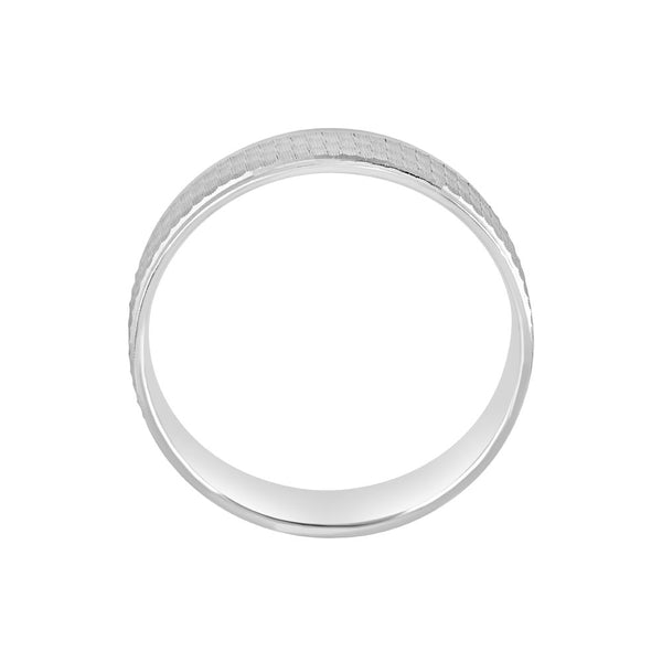 Square Textured Platinum Band for Men - Image 2 - GEMHUB & CO.