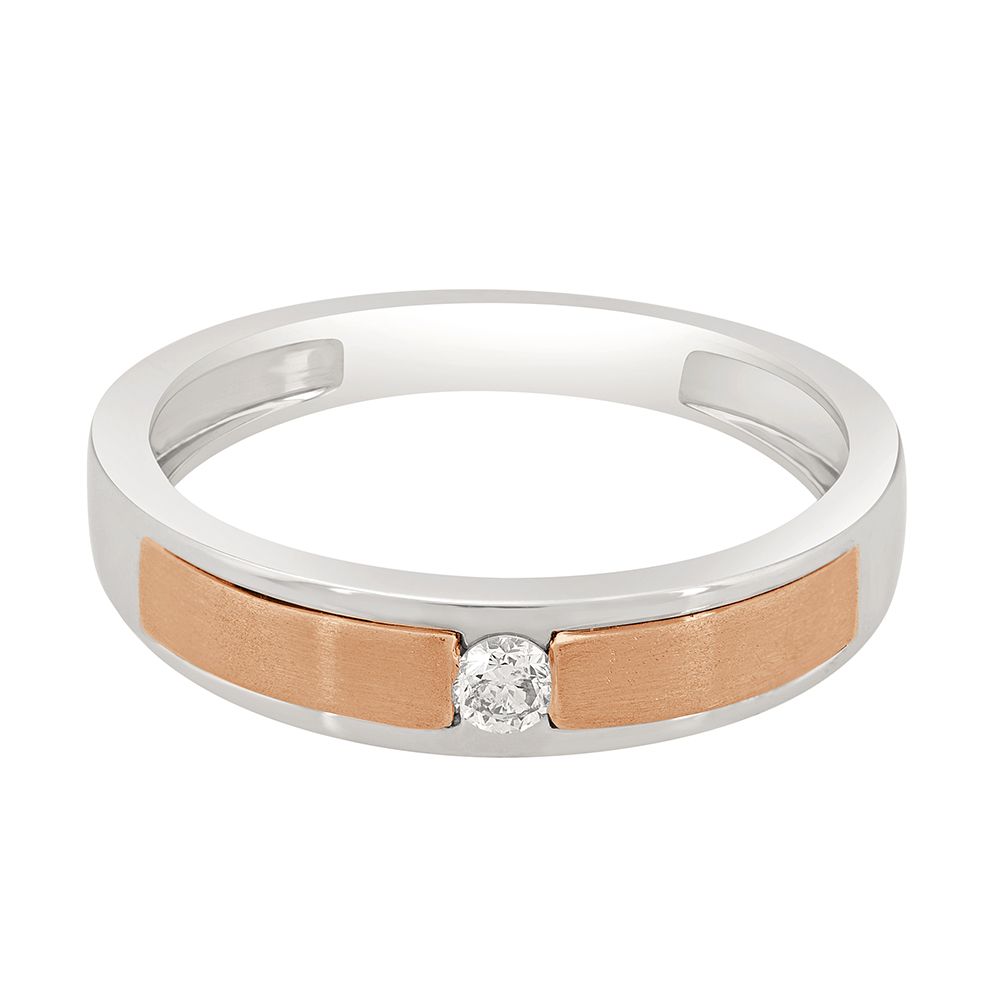 Dual toned Platinum Men's Ring - Image 2 - GEMHUB & CO.