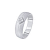 Textured Diamond and Platinum Ring for Men - 950Pt Platinum - GEMHUB & CO.