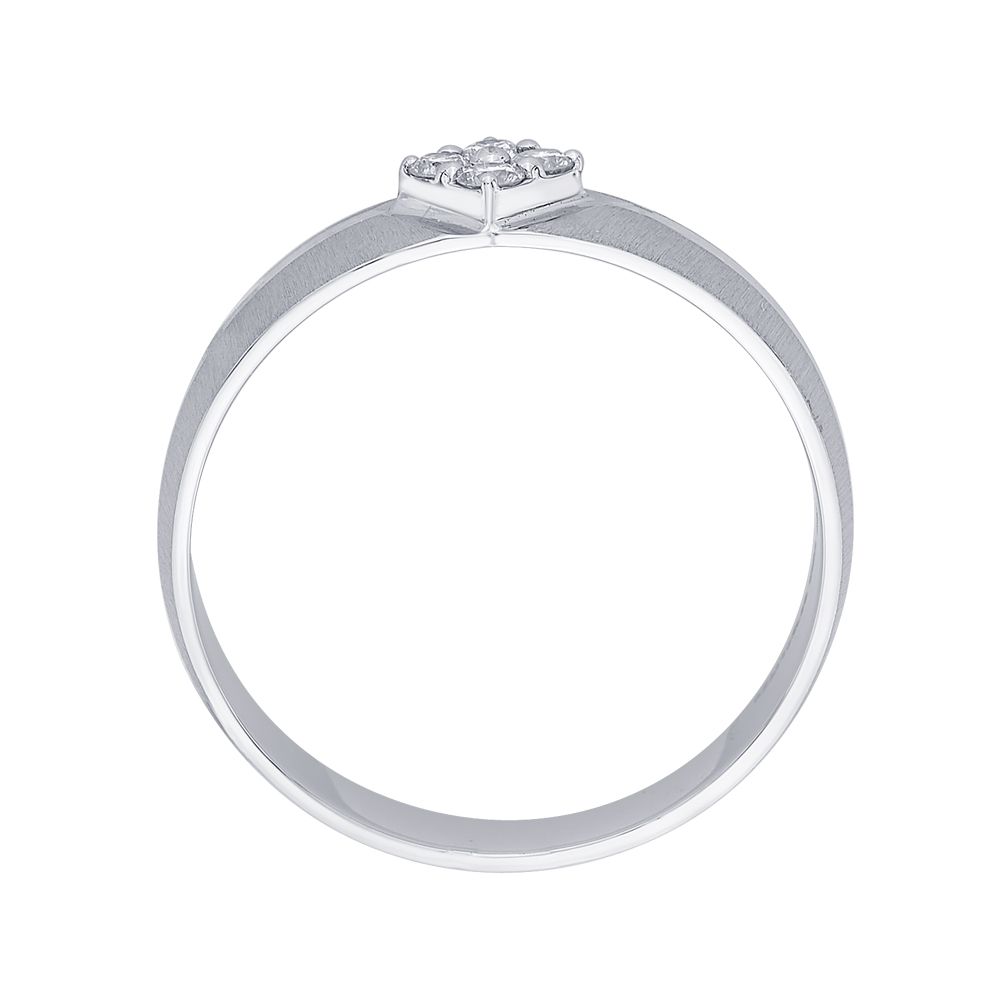 Textured Diamond and Platinum Ring for Men - Image 3 - GEMHUB & CO.