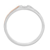 Glossy Platinum and Rose Gold Men's Finger Ring - Image 3 - GEMHUB & CO.
