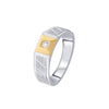 Versatile Platinum and Rose Gold Men's Finger Ring - 950Pt Platinum - GEMHUB & CO.