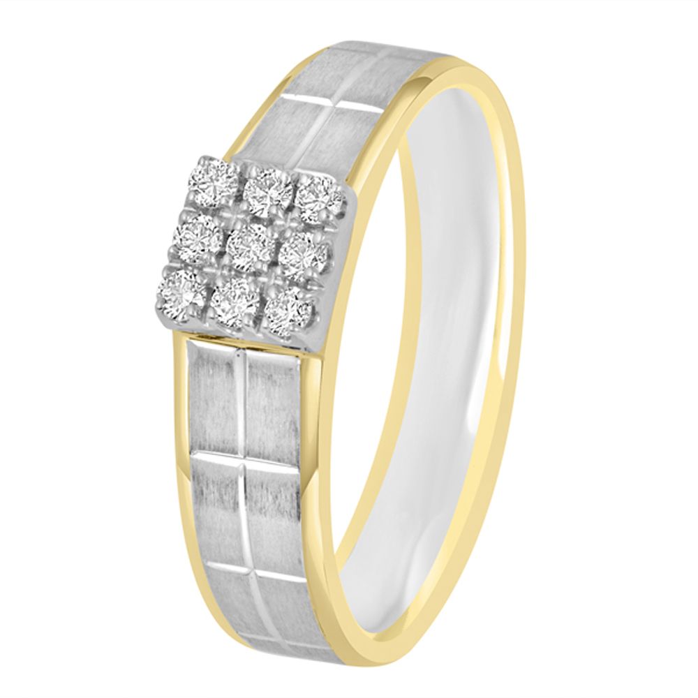 Attractive Diamond Men's Finger Ring - 950Pt Platinum - GEMHUB & CO.
