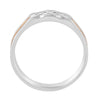 Diamond Studded Finger Ring in 950Pt Platinum and Rose Gold - Image 3 - GEMHUB & CO.