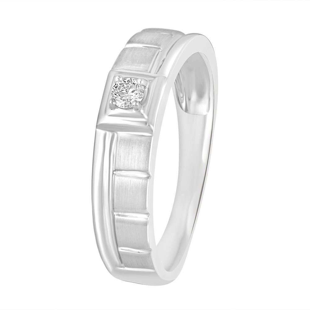 Diamond Finger Ring for Men in Platinum - 950Pt Platinum - GEMHUB & CO.