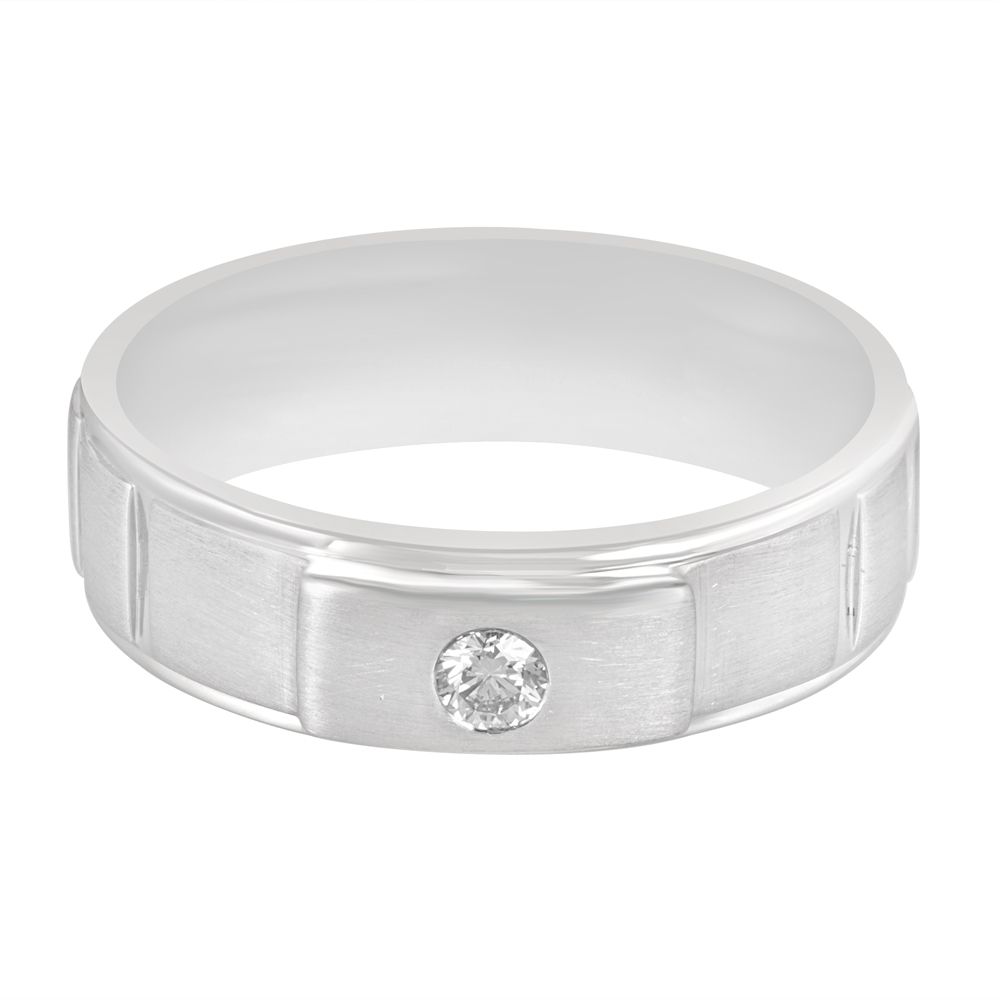 Aesthetic Men's Platinum Diamond Ring - Image 2 - GEMHUB & CO.
