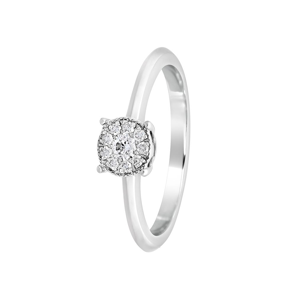 Glossy Diamond and Platinum Crown Star Ring - 950Pt Platinum - GEMHUB & CO.