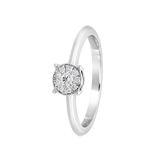 Glossy Diamond and Platinum Crown Star Ring - 950Pt Platinum - GEMHUB & CO.