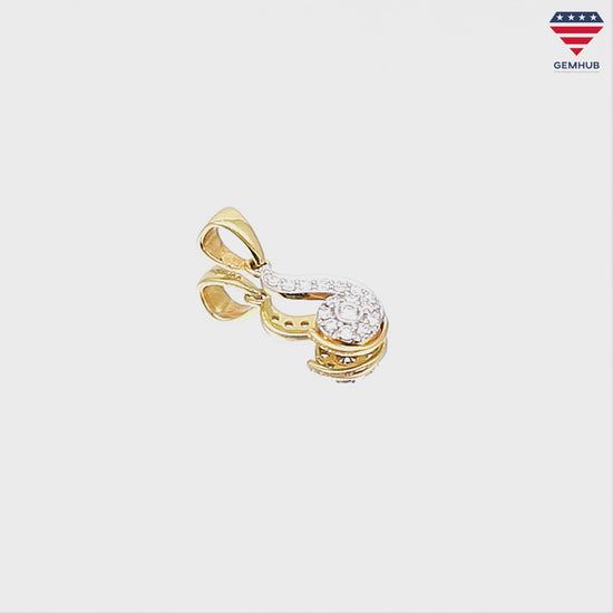 0.40 Ct IGI Certified Natural Diamond Necklace Pendant in 18K Gold Jewellry