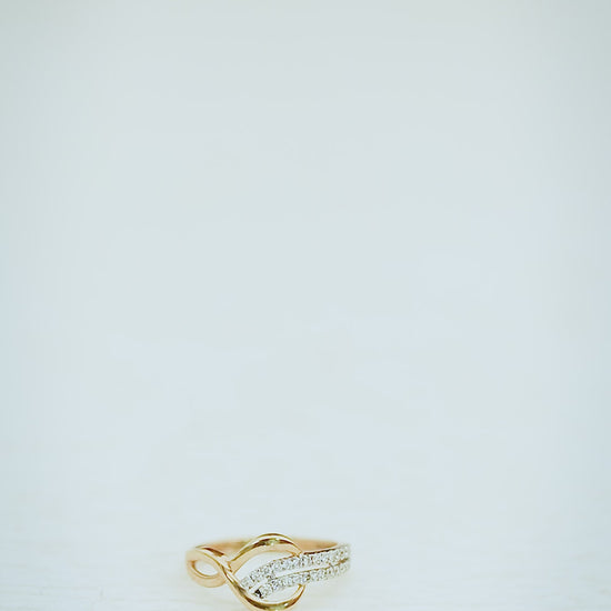 0.25 Ct. IGI Certified Natural Diamond 18k Rose Gold Cluster Ring For Women