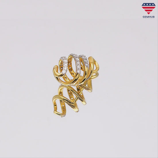 0.38ct Natural Diamond Pendant in 18K Yellow Gold