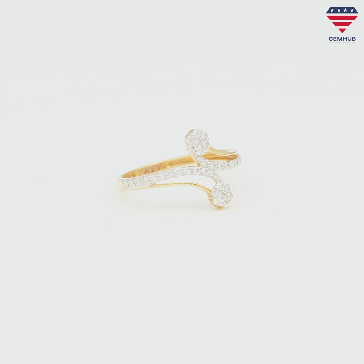 0.36 Ct. IGI Certified Round Cut Natural Diamond 18k Yellow Gold Statement Ring