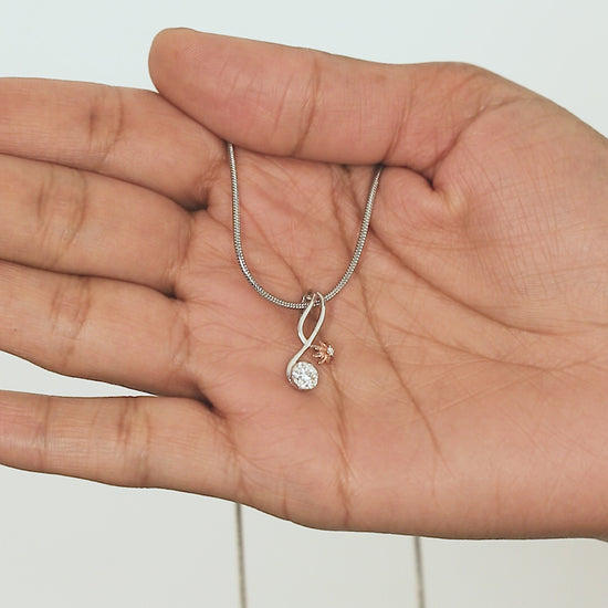 0.16 Ct IGI Certified Natural Diamond Necklace Pendant in 18K Gold