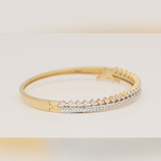 1.18 Ct. IGI Certified Natural Diamond in 18K Solid Gold Bracelets