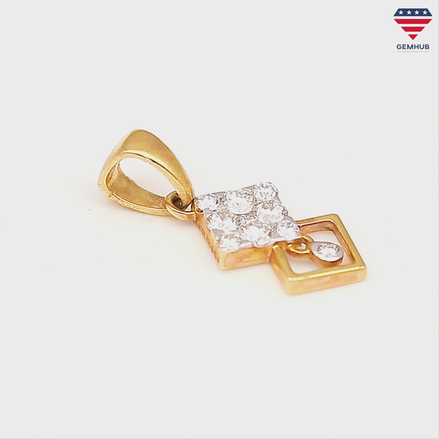 Classic 18K Gold Pendant 0.39 Ct IGI Certified Natural Diamond Jewellry