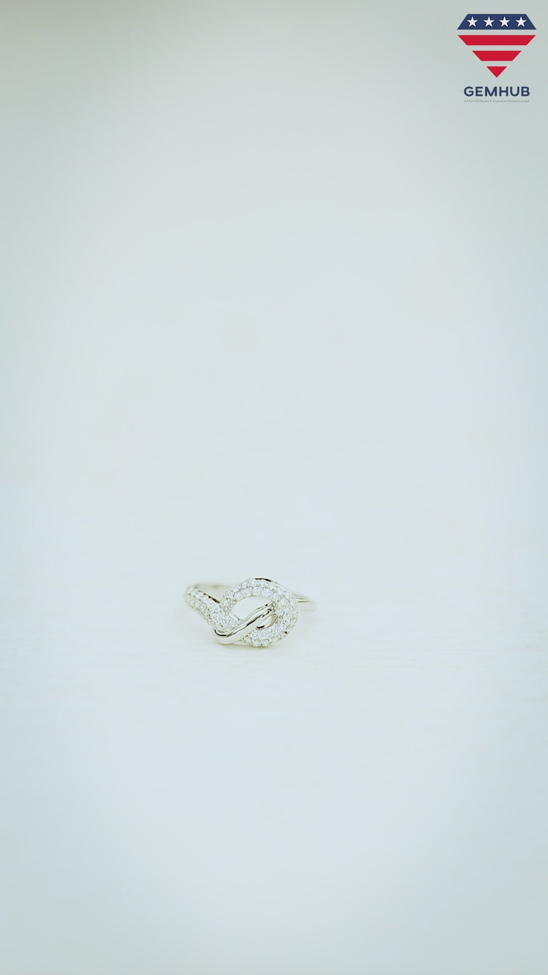 0.50 Ct. IGI Cert 18k White Gold Diamond Legacy Knot Ring - Love & Unity Symbol