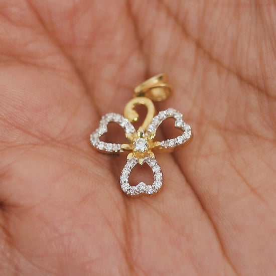 0.31 Ct. Natural Diamond Pendant in 18K Gold Jewelry For Women IGI Certified