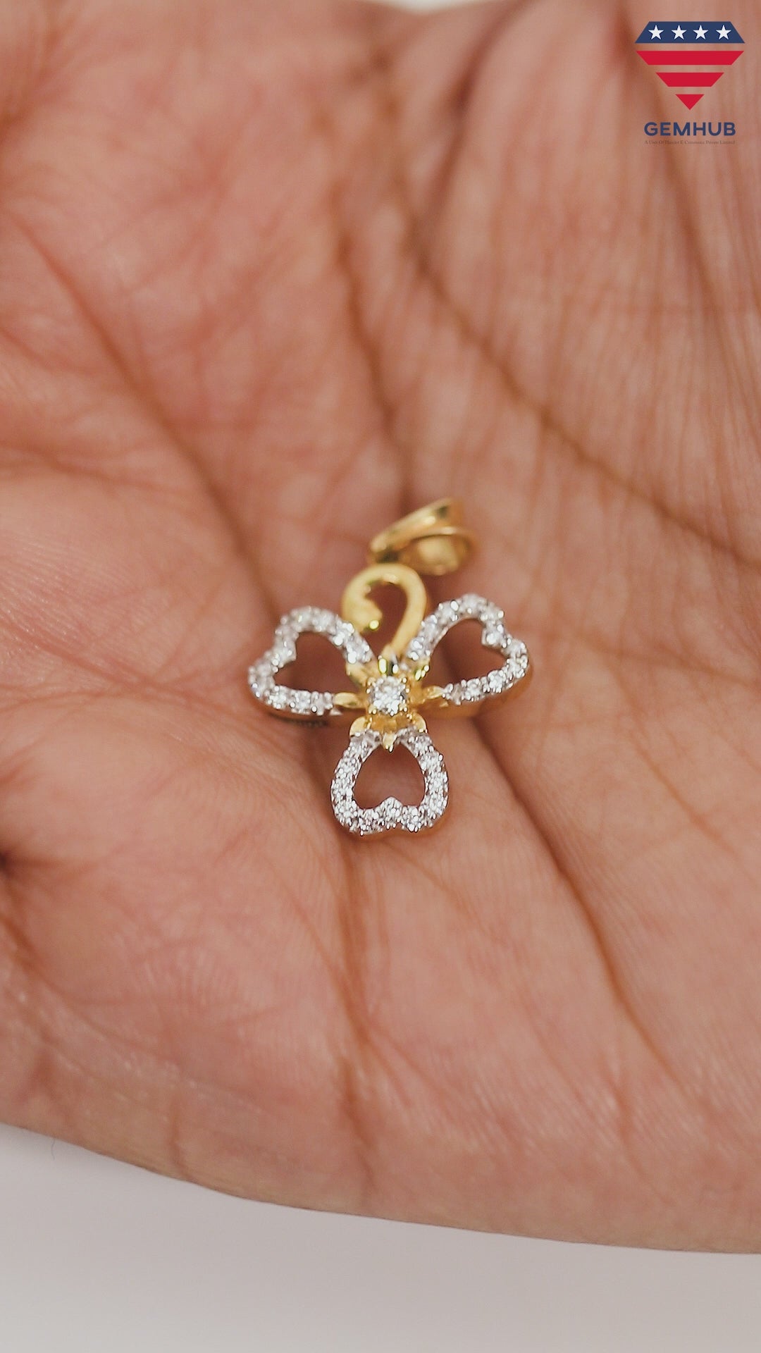 0.31 Ct. Natural Diamond Pendant in 18K Gold Jewelry For Women IGI Certified