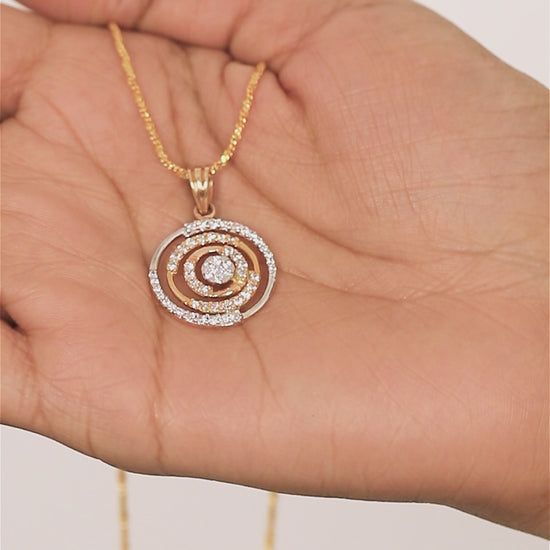 IGI Certified 0.80 Ct. Natural Diamond Necklace Pendant in 18K Gold For Women