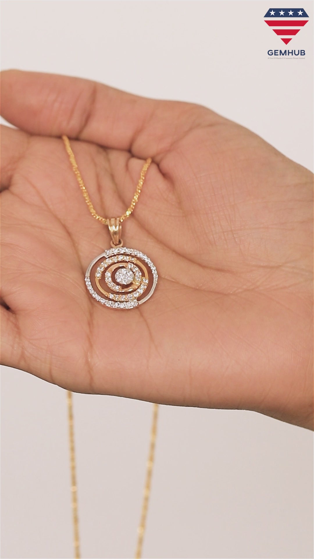 IGI Certified 0.80 Ct. Natural Diamond Necklace Pendant in 18K Gold For Women