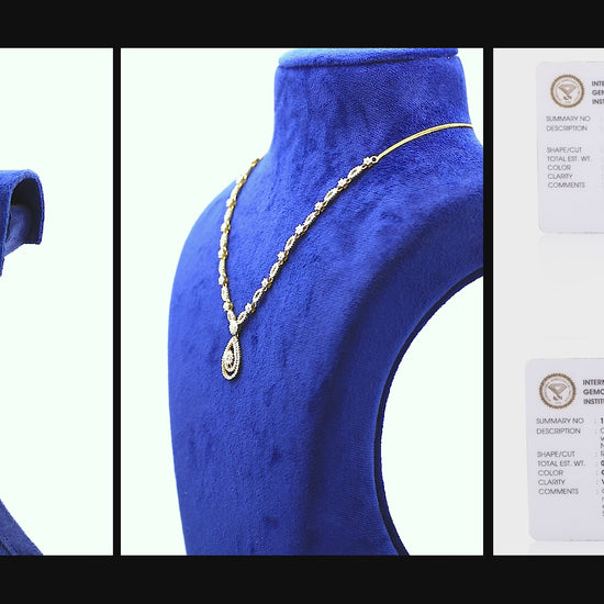 2.95 Ct Genuine Diamond Set IGI Certified 18K Gold G-H VS Women Jewelry