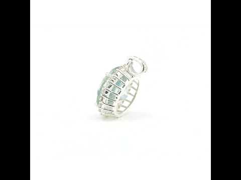 Moissanite 8.20 Ct Certified Blue Moisanite Solitaire Pendant in Gold Vermeil Jewelry Gift