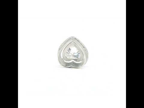 3.15 Ct Heart Cut Certified Moissanite Pendant In Vermeil 925 Silver for Christmas Gift