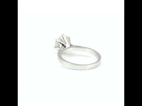 5.5 Ct White Moissanite Round Solitaire Ring - 925 Sterling Silver Gold Vermeil