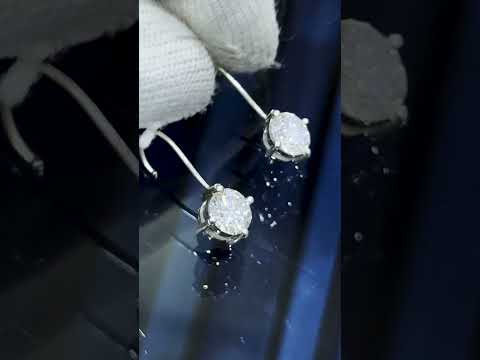 Certified 5.00 Ct White Moissanite Solitaire Dangler Earrings Gold Vermeil
