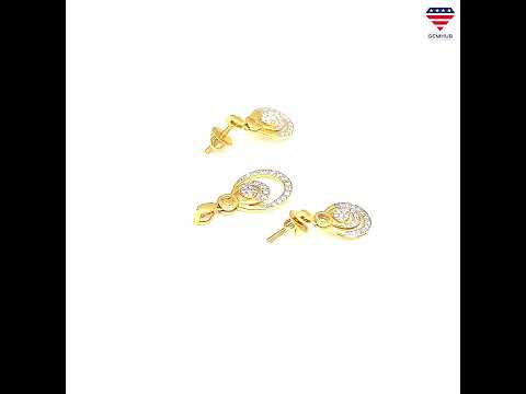 Luxury Diamond Pendant Set IGI Certified 0.78 Ct 18K Gold G-H-I VS Gift Jewelry