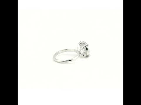 4.0 Ct White Moissanite Round Solitaire Ring - 925 Sterling Silver Gold Vermeil