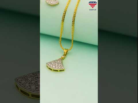 IGI Certified 1.15 Ct Diamond Pendant Set 18K Gold H-I VS Classic Jewelry