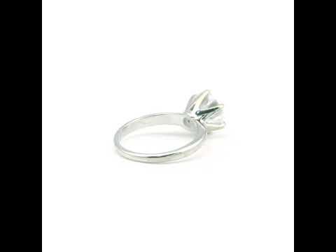 9.1 ct DEW White Moissanite Round Solitaire Ring - 18K Gold Vermeil on 925 Sterling Silver