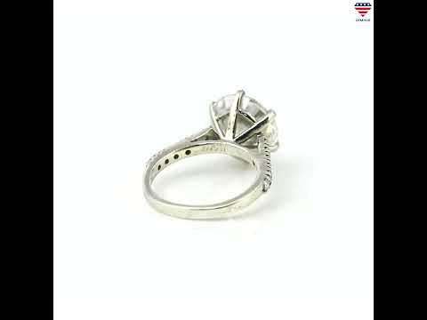 6.00 ct DEW White Moissanite Ring – Thoughtful Labor Day Gift for Her 18K Gold Plated V 18K Gold Plated