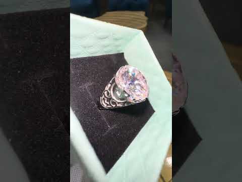 9.85 Ct Certified White Moissanite Ring In Gold Vermeil– Rare Wedding Gift Idea