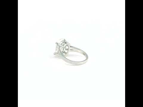 6.50 ct DEW Certified White Moissanite Solitaire Ring in – Festive Gift 18K Gold Plated