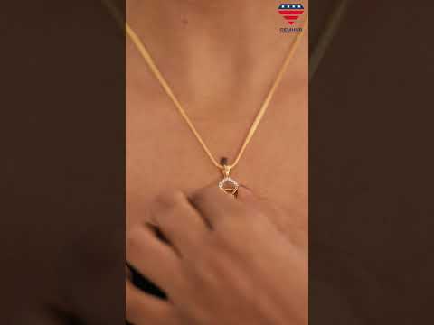 0.26 Ct IGI Certified Natural Diamond Necklace Pendant in 18K Gold for Women