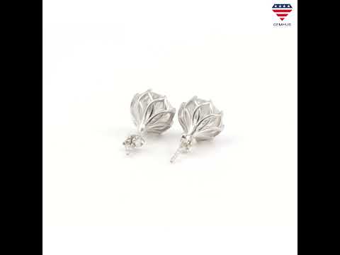 12 Ct Certified F VS1 Moissanite Earrings In Vermeil 925 Silver For Women
