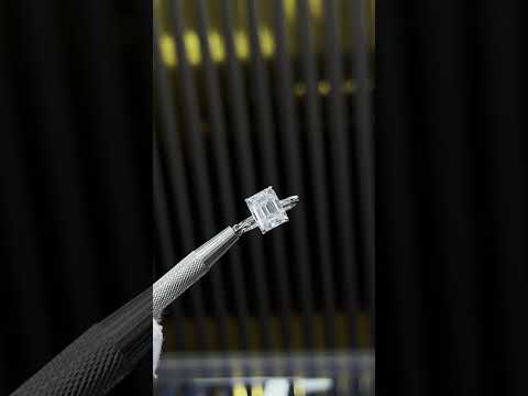 3.00 Ct Emerald Cut Lab Grown Diamond Ring — VS1 Clarity, 18k Gold Vermeil