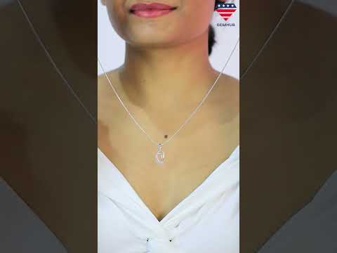 0.49 Ct. Natural Diamond Pendant And Earrings Set 18KT White Gold IGI Certified