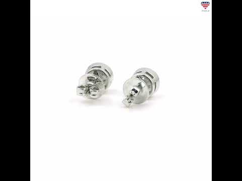2.50 ct DEW Certified Treated White Moissanite Solitaire Studs Great Shine 18K Gold Pla 18K Gold Plated