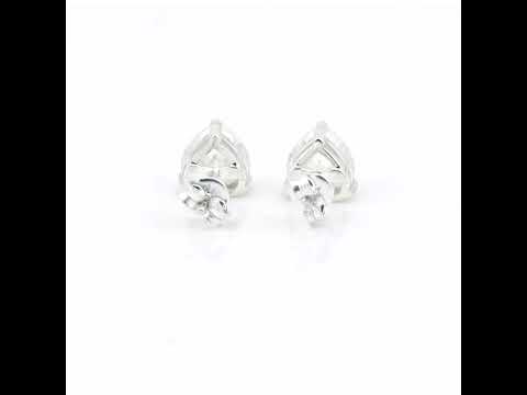 2.60 ct DEW Certified Treated White Moissanite Solitaire Studs Great Shine 18K Gold Pla 18K Gold Plated