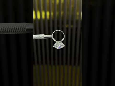 43.50 ct DEW Large Certified F VS1 White Moissanite Solitaire Ring In 18K Gold Plated V 18K Gold Plated