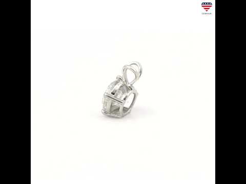 5.00 ct DEW Round Cut White Moissanite Solitaire Pendant in Certified Gift 18K Gold Pla 18K Gold Plated