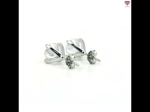 4.00 Ct White Moissanite Stud Earrings Gold Vermeil Gift for Women Anniversary