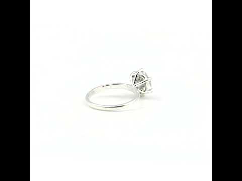 Certified 2.70 ct DEW Round Cut White Moissanite Solitaire Ring 18K Gold Plated