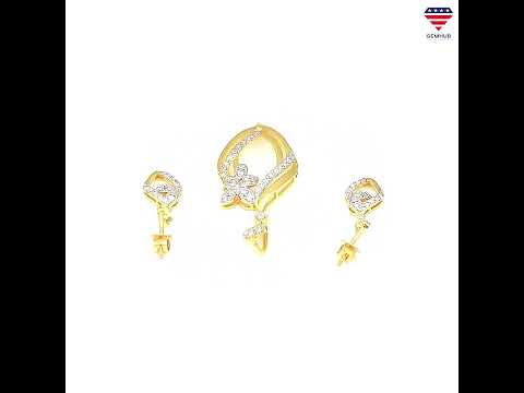 IGI Certified Diamond Pendant Set 1.80 ct 18K Gold Elegant Necklace Jewelry