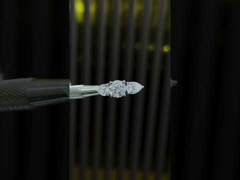 2.70 ct DEW Certified Round Cut Off White Moissanite Ring – Summer Proposal 18K Gold Plated