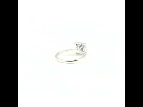 Certified 2.60 Cts Cushion Cut White Moissanite Solitaire Ring 18K Gold Plated Verm 18K Gold Plated